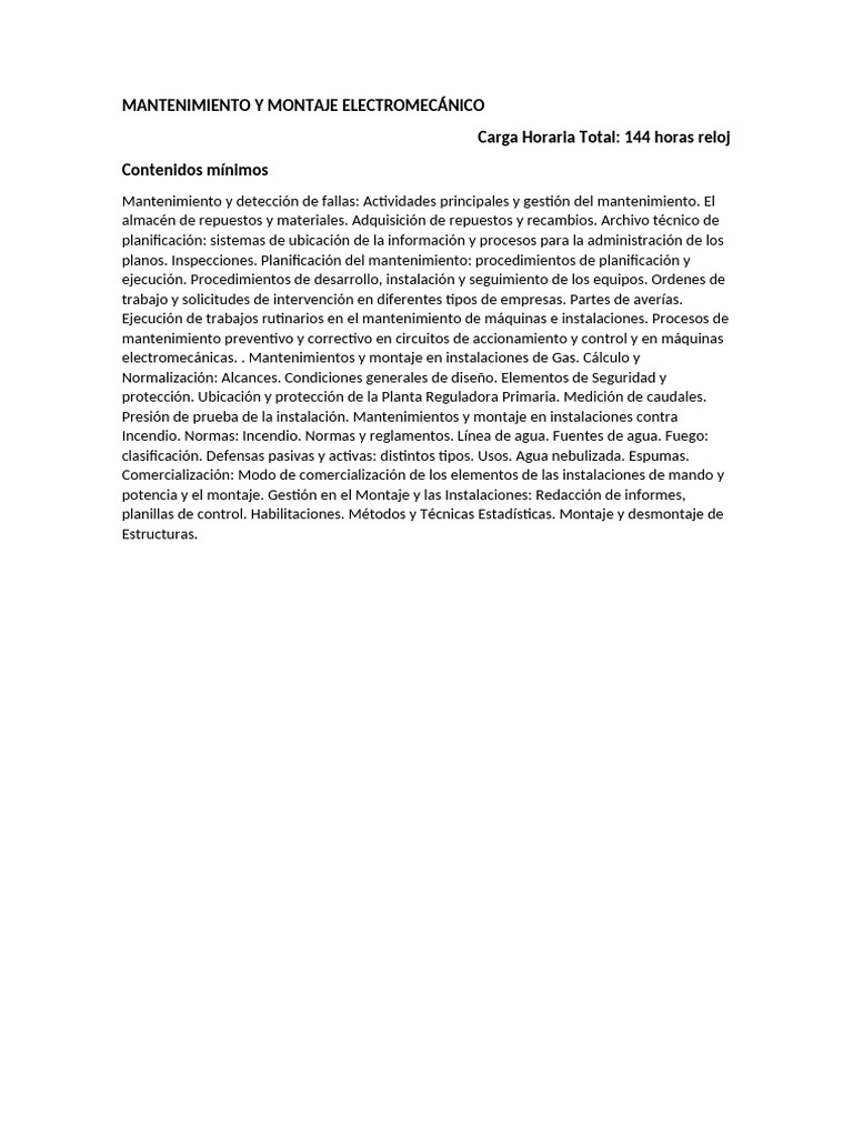 Mantenimiento Y Montaje Electromecánico Pdf