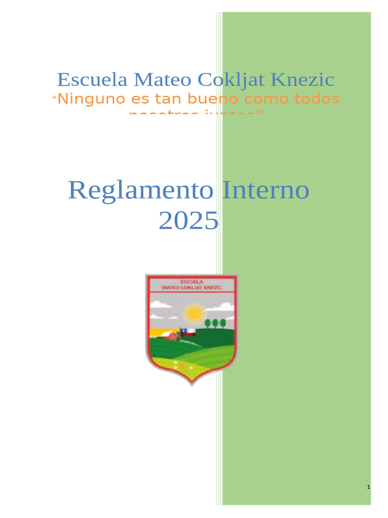 Reglamento Interno de Convivencia Escolar | PDF | Maestros | Enseñando