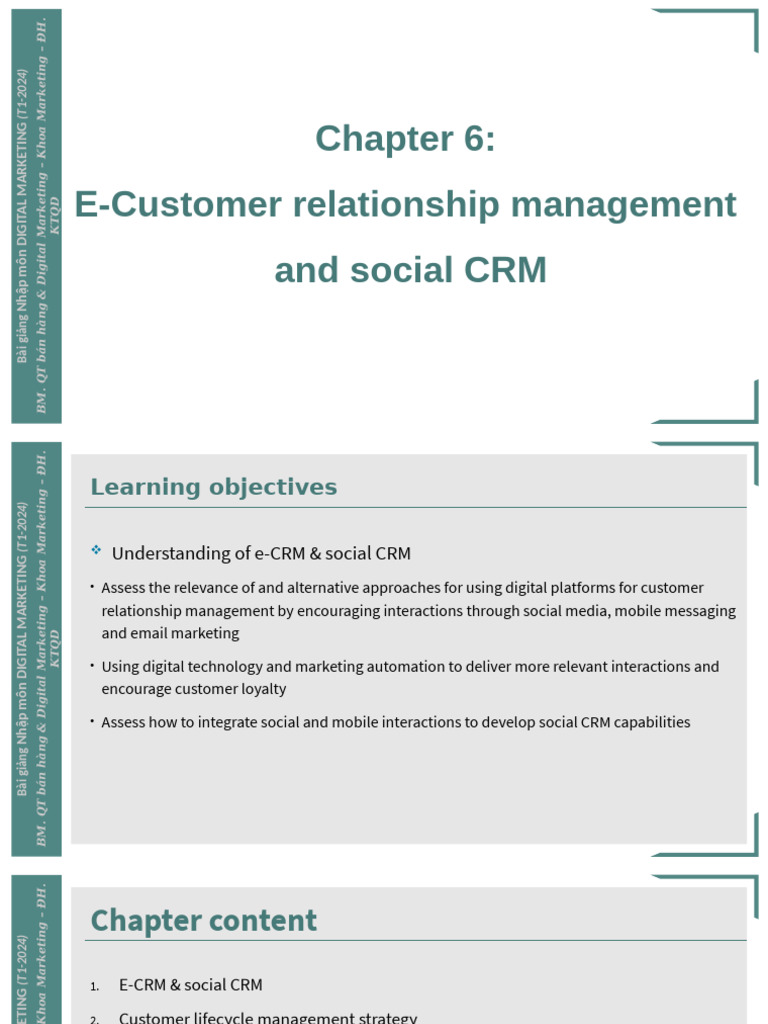 E-CRM and Social CRM Strategies | PDF | Digital Marketing | Customer ...