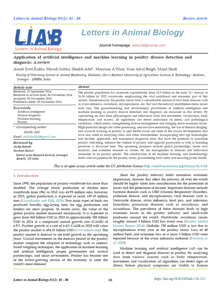 AI in Poultry Disease Detection | PDF | Machine Learning | Internet Of ...