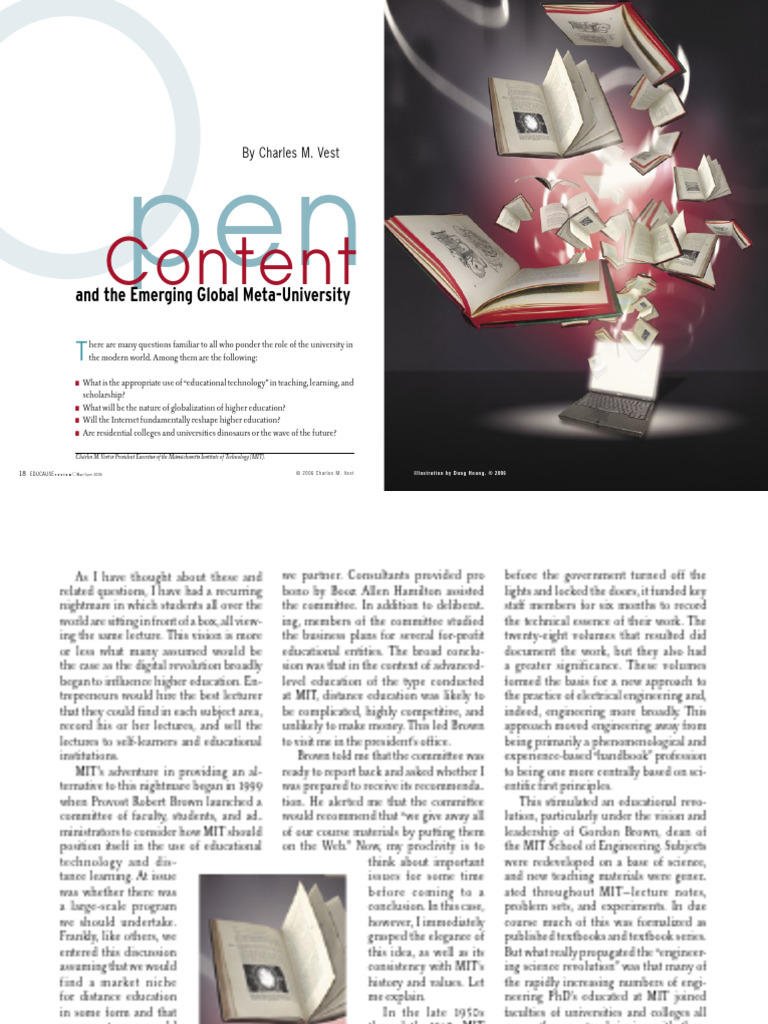 Open Content Emerging Global Met A University | PDF