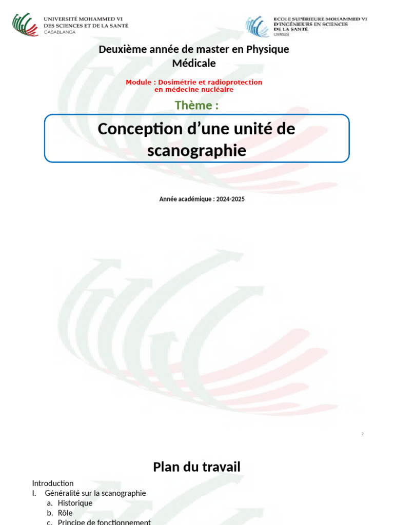 Conception d'une salle de scanographie | PDF | Tomodensitométrie ...