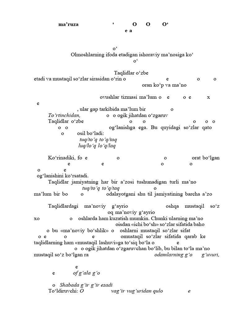 8 Ma'ruza | PDF