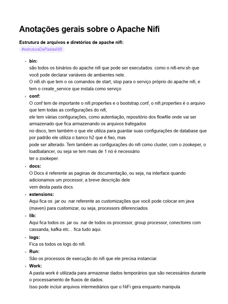Estrutura e Funcionalidades do Apache Nifi | PDF | Arquitetura de ...