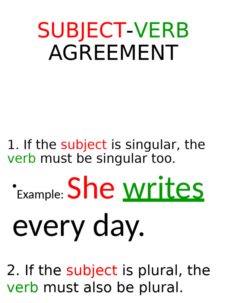 d70d668c Subject Verbagreementreview | PDF | Grammatical Number ...