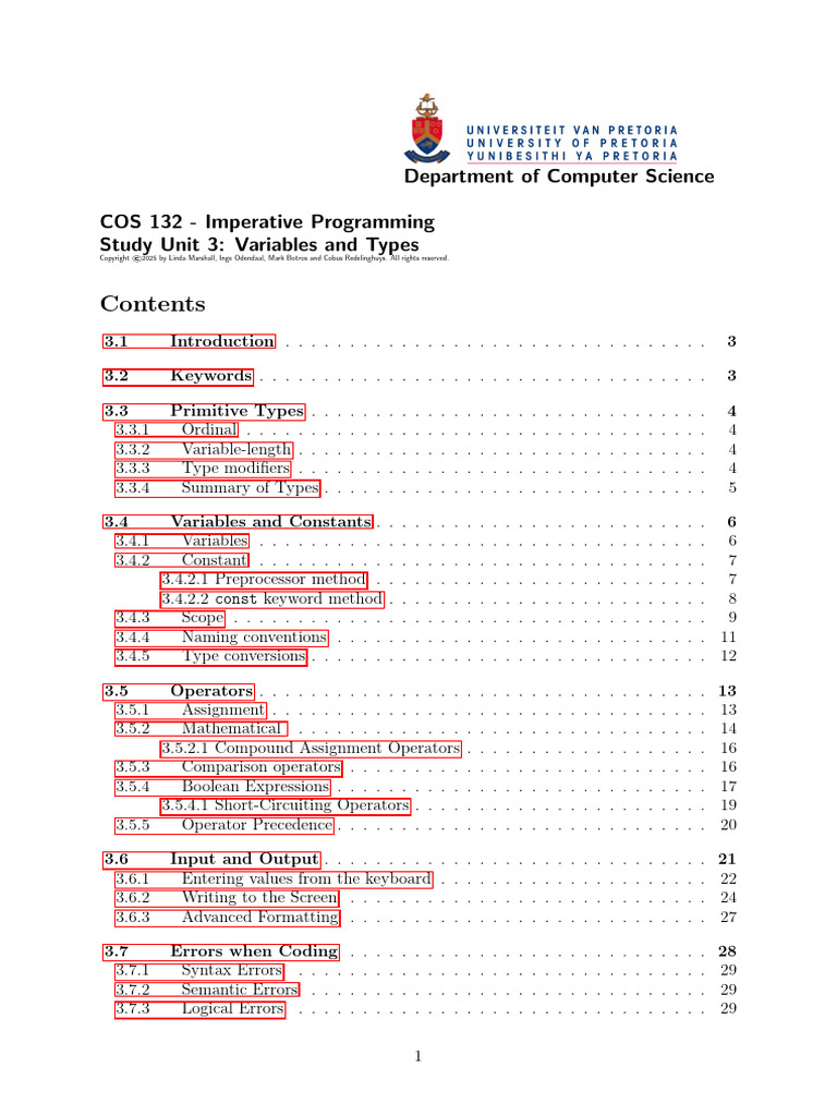 C++ Variables and Types Overview | PDF | Data Type | Boolean Data Type