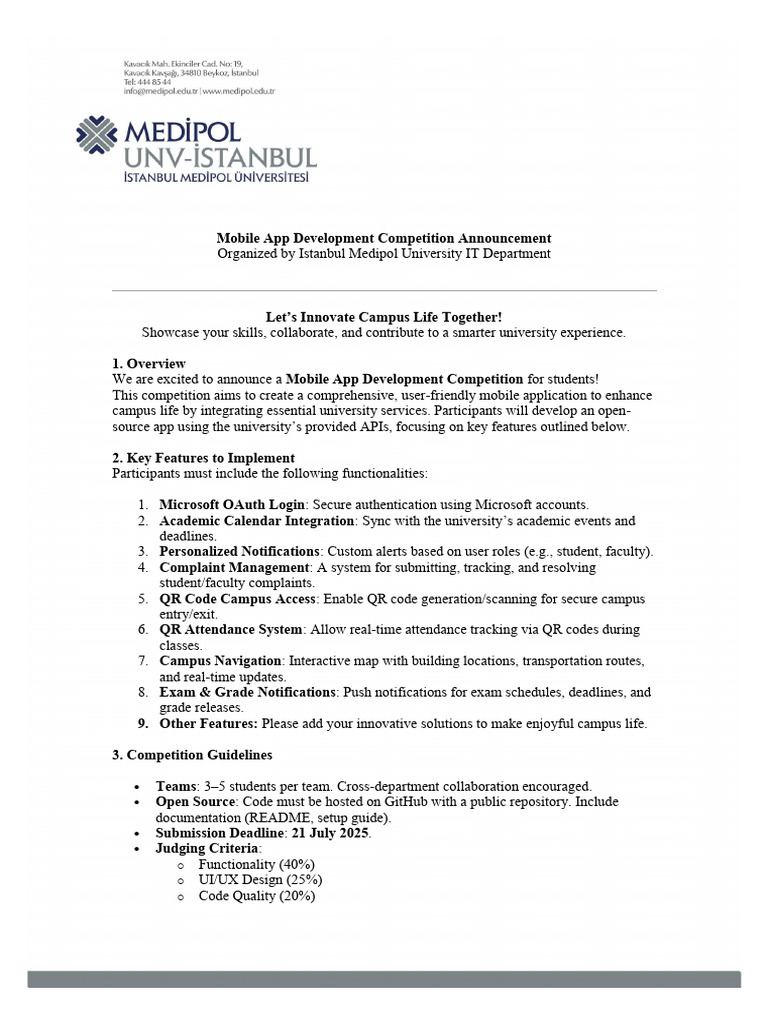 NSU Student App Development Contest | PDF | Mobile App | Qr Code