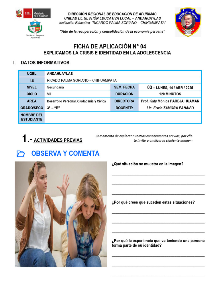04 - DPCC - Sesion 04 - 3 Grado B | PDF | Adultos | Las emociones