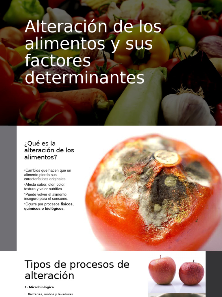 Alteración de Los Alimentos y Sus Factores Determinantes | PDF