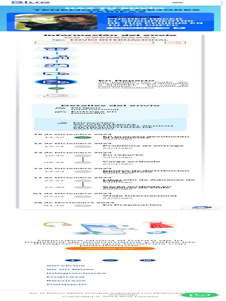 Haz Seguimiento de Tus Envíos Nacionales Blue Express | PDF