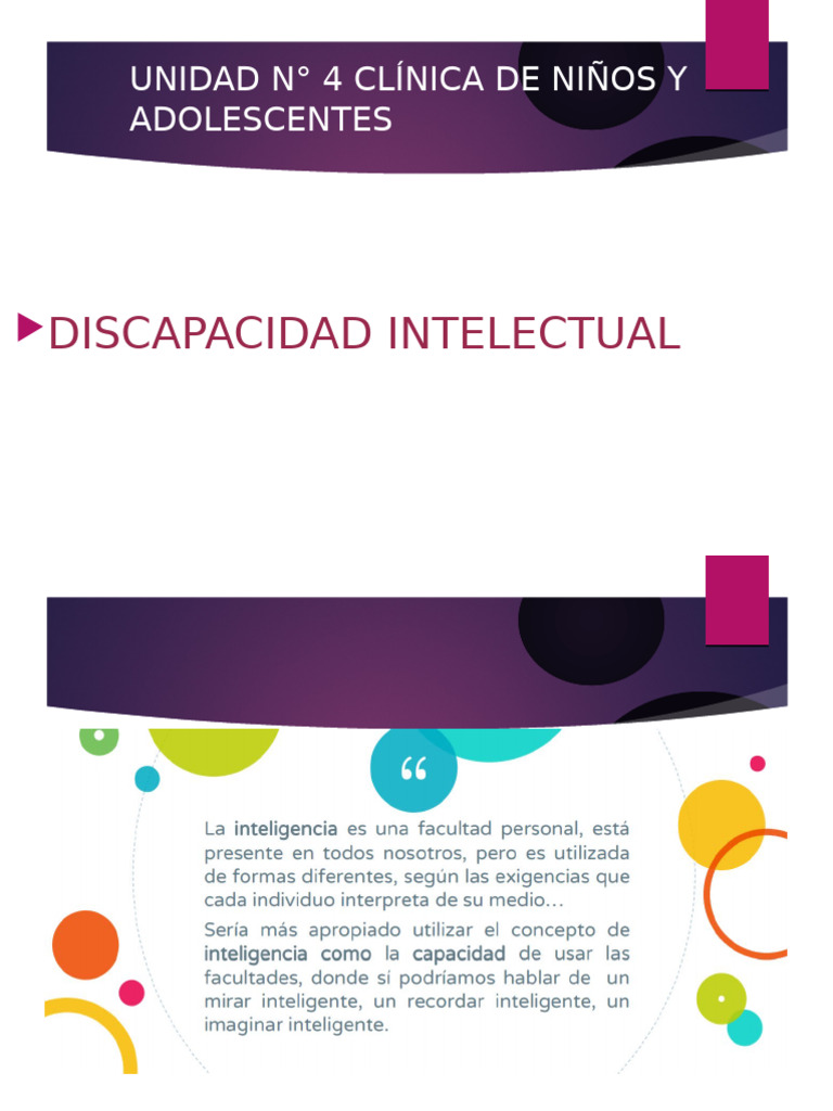 Discapacidad Intelectual en Niños y Adolescentes | PDF | Discapacidad ...