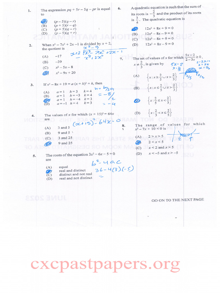 2023 Paper 1 Add Maths | PDF