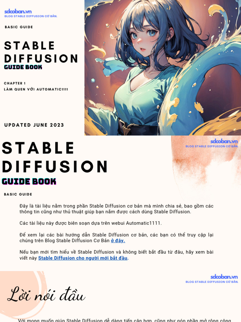 Stable Diffusion Cơ Bản - Chap 1 - Tổng Quan Về Automatic1111 | PDF