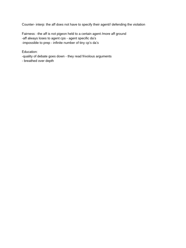 Counter-Interpretation in Debate Strategy | PDF