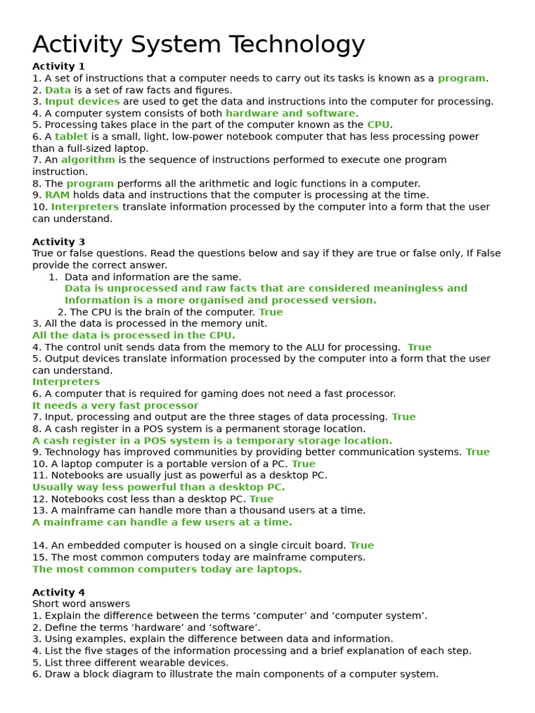 Extra Class #1 | PDF | Personal Computers | Central Processing Unit