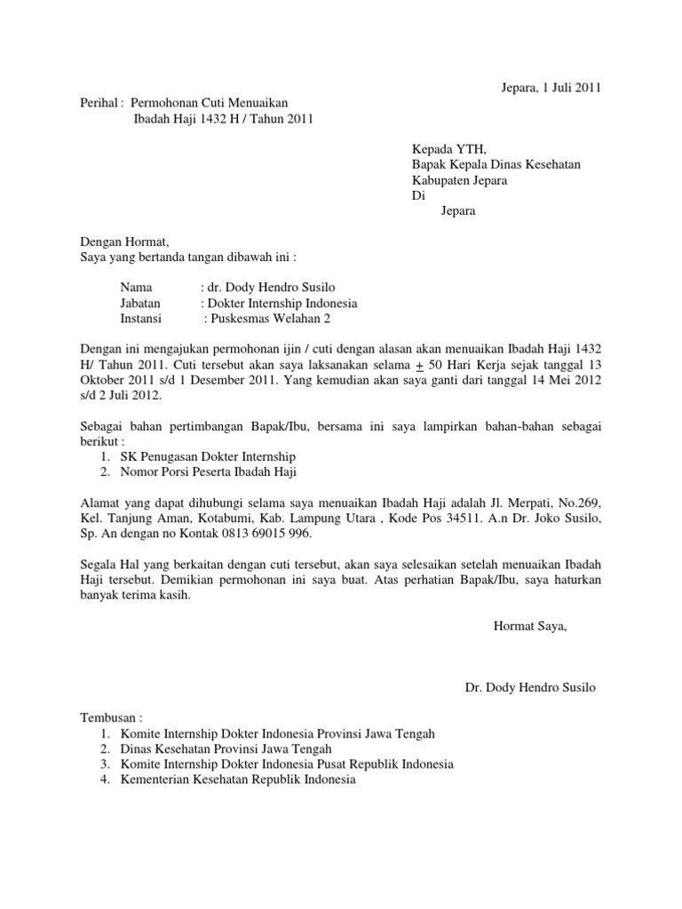 Surat Cuti Pdf