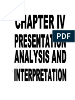 Chapter Presentation, Analysis and Interpretation
