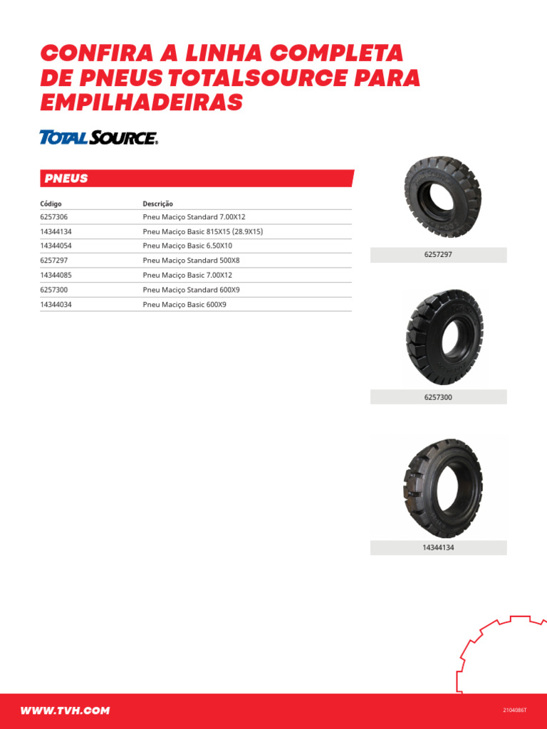 Pneus TotalSource para Empilhadeiras | PDF