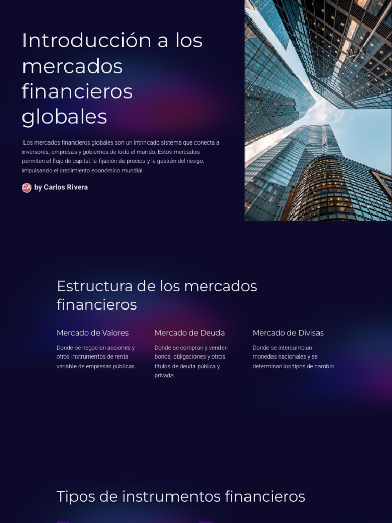 Estructura de los Mercados Financieros | PDF | Inversiones | Compartir ...