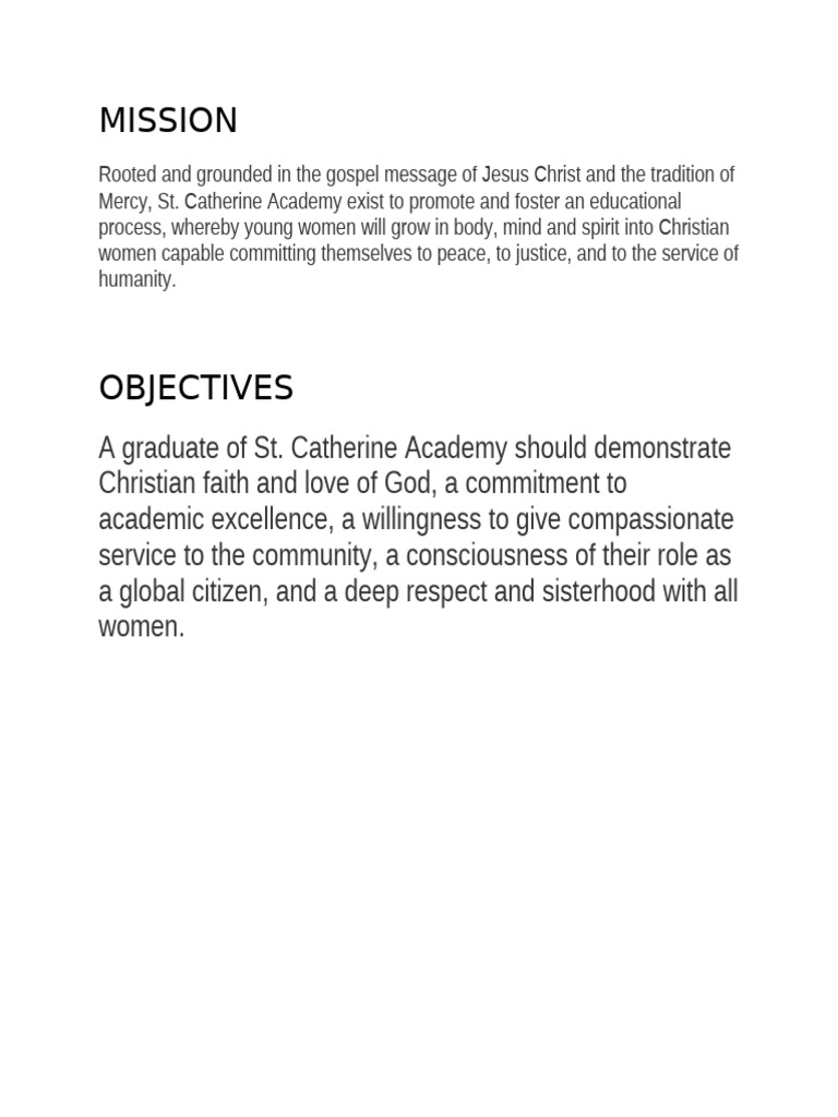 MISSION and Objective | PDF