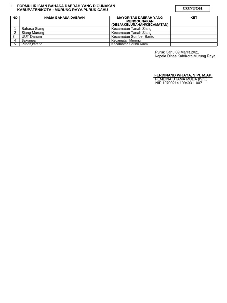 Word Formulir | PDF