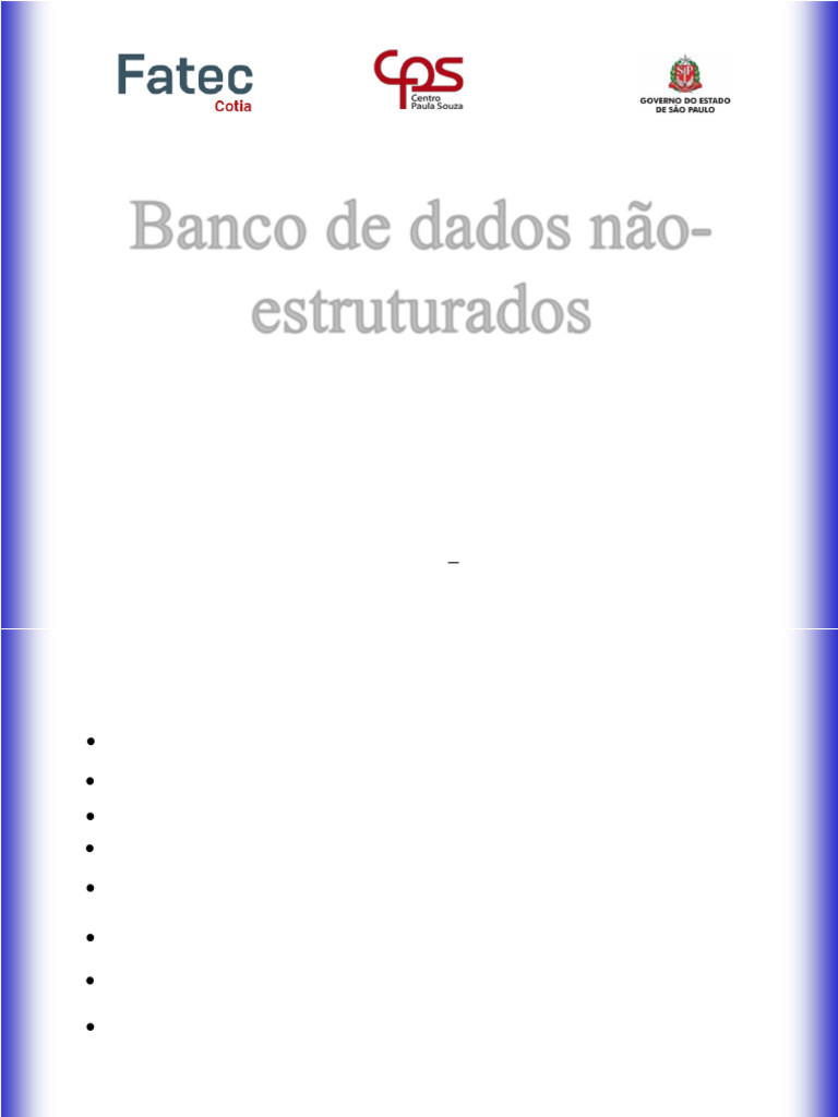 Aula 03 - 24.02.2025 - Nosql - Colunas | PDF | No SQL | Bancos de dados