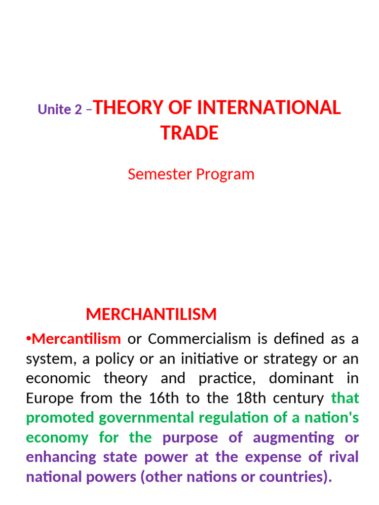 Mercantilism: Economic Power through Trade | PDF | Mercantilism | Economies