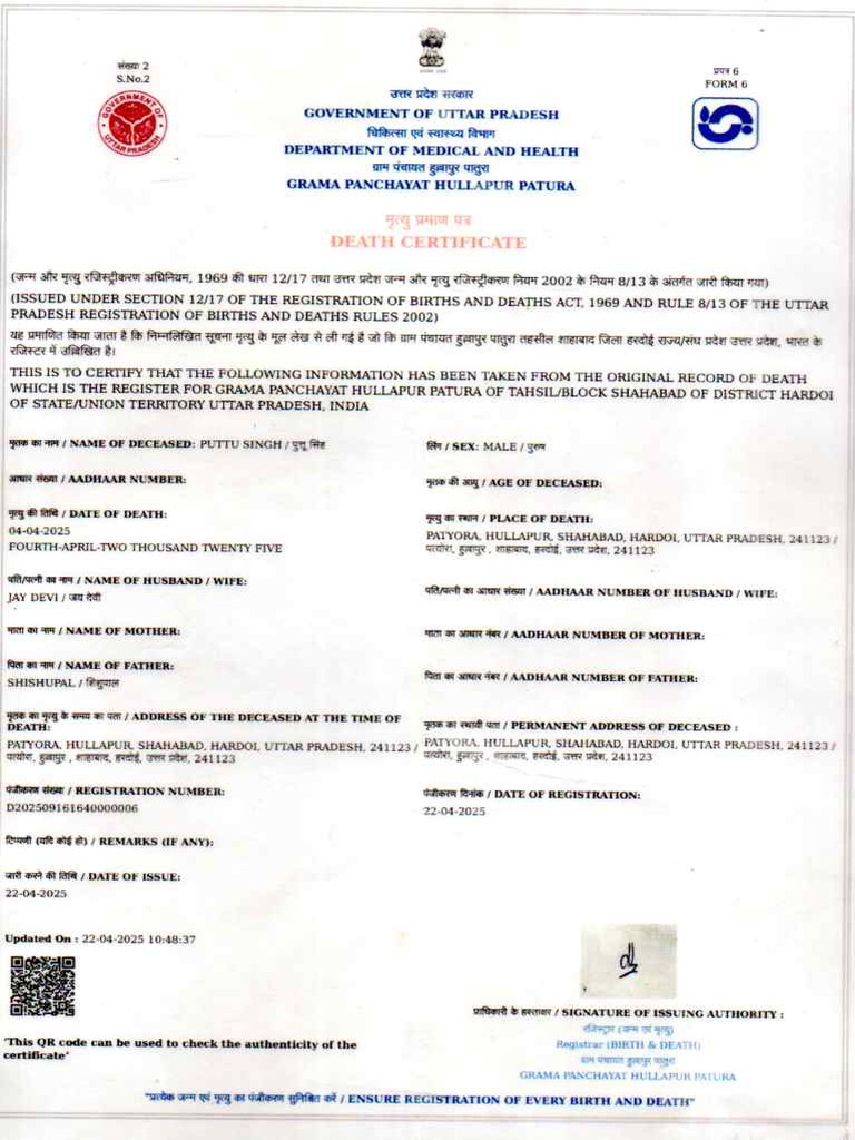 Mratu Pramad Patr | PDF