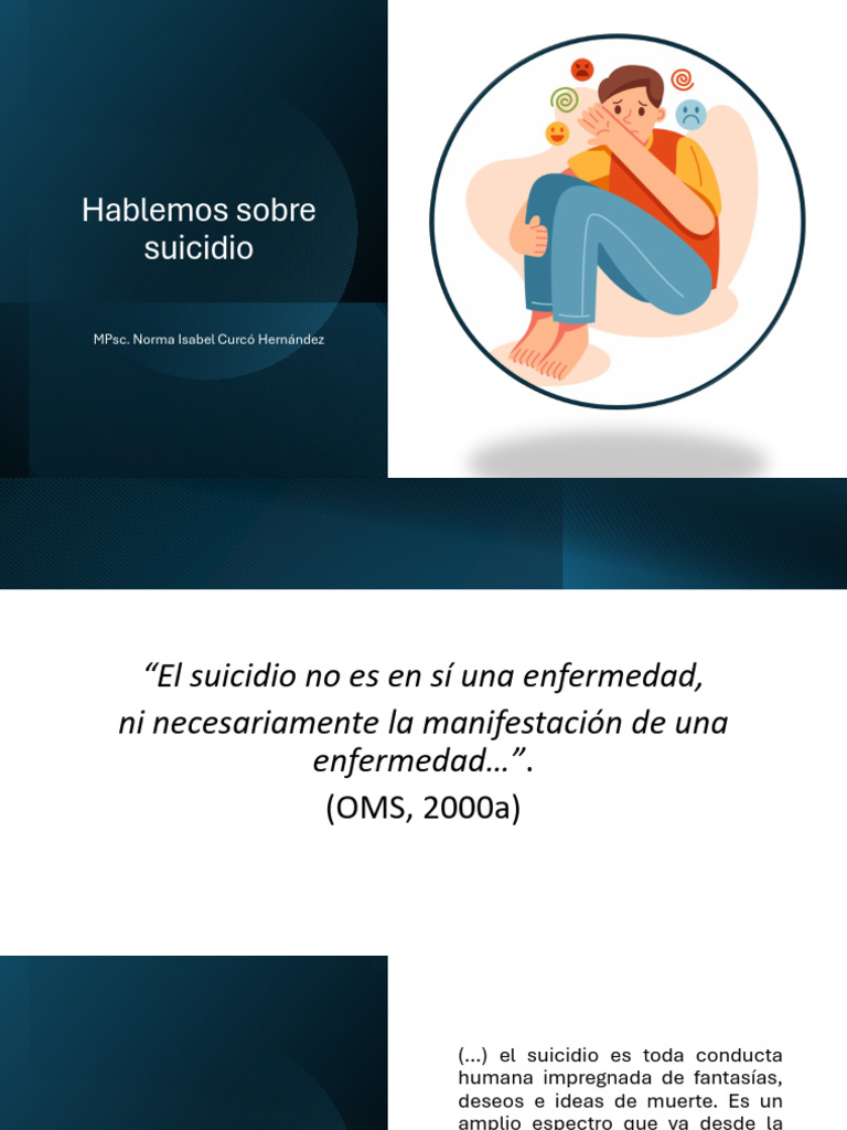 Comprendiendo el Suicidio y su Prevención | PDF | Suicidio | Trastorno ...