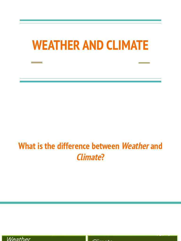 Weather and Climate | PDF