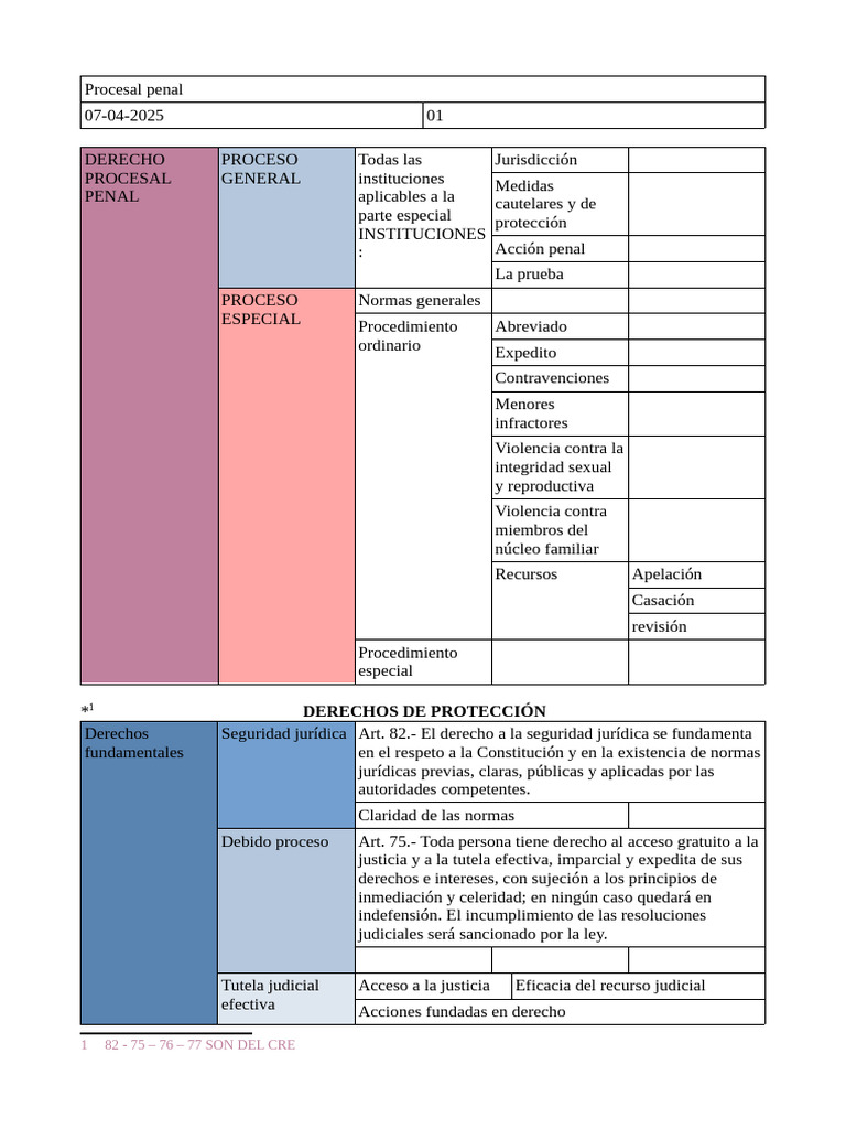 Guía del Proceso Penal y Derechos | PDF | Debido al proceso | Ley procesal