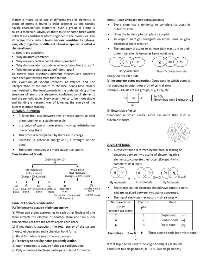 Day 06 | PDF | Chemical Bond | Covalent Bond