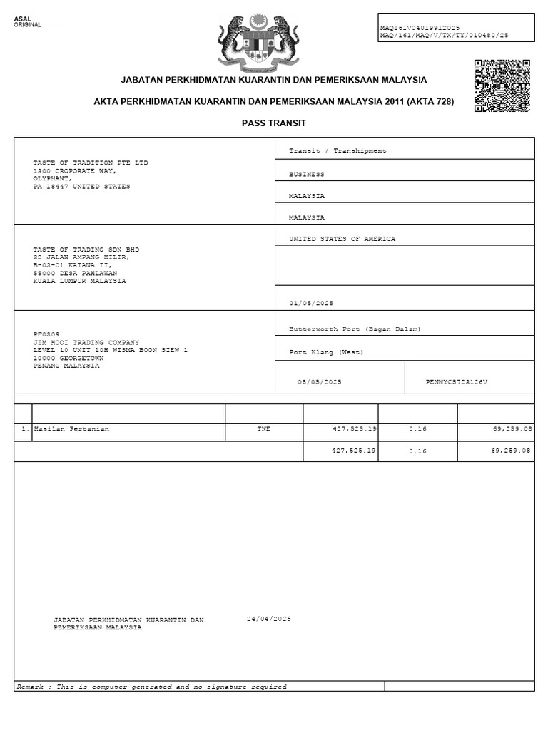 MAQIS Transit Pass Guidelines | PDF