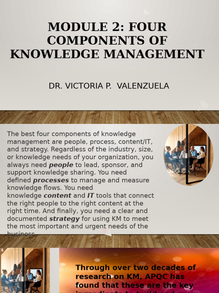 Four Components of Knowledge Management | PDF | Knowledge Management ...