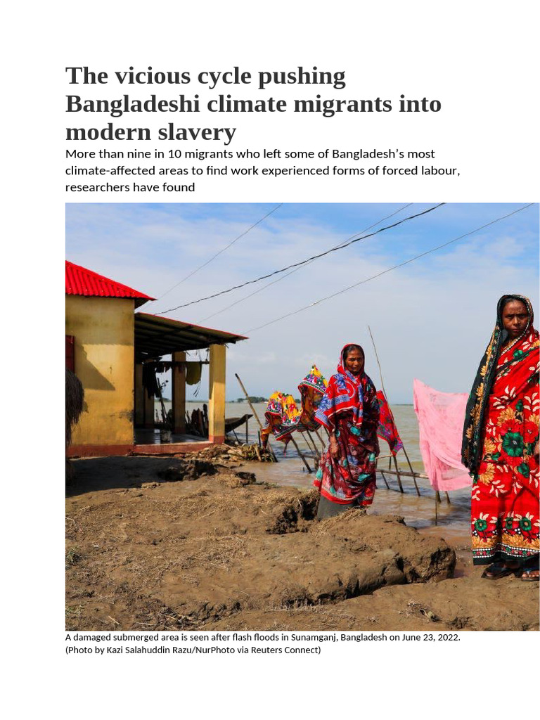Bangladesh Climate Migrants and Modern Slavery | PDF | Human Migration