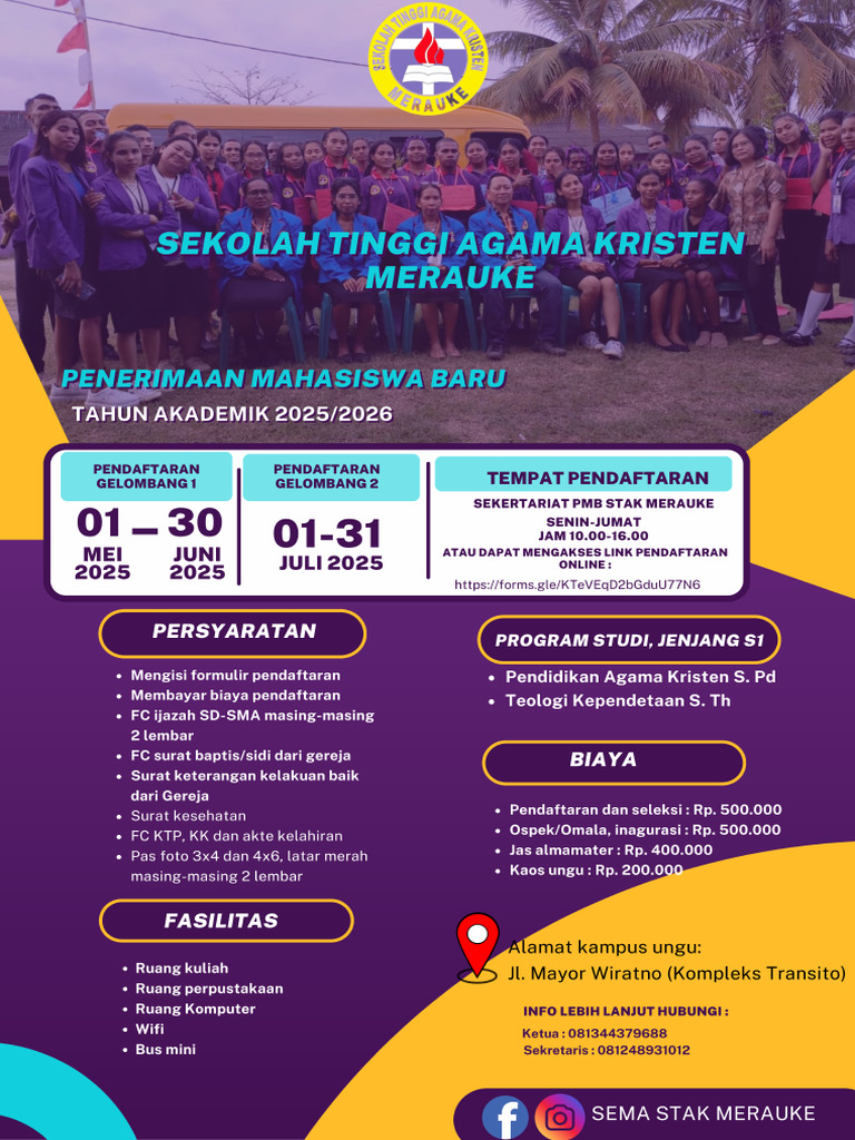 Poster Geometris Penerimaan Peserta Didik Baru Ungu Dan Kuning ...