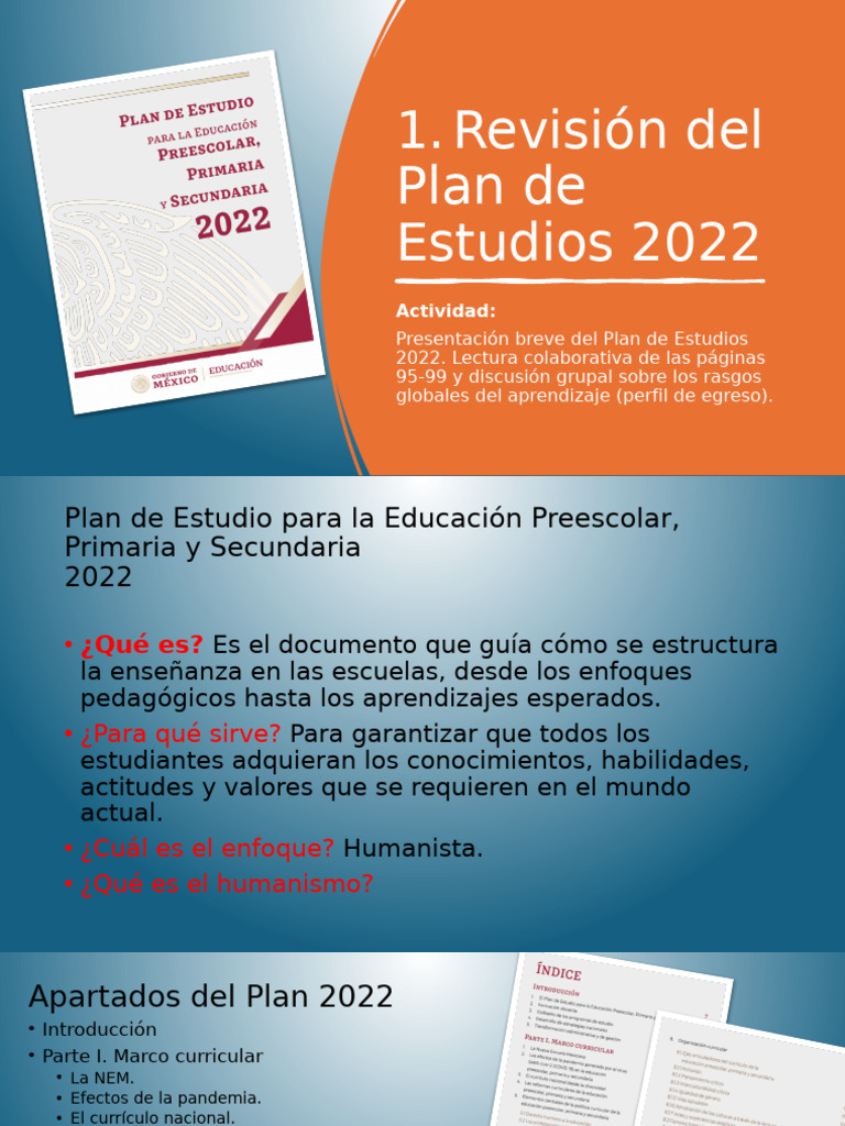 Revisión Del Plan de Estudio 2022 | PDF | Educación de la primera ...