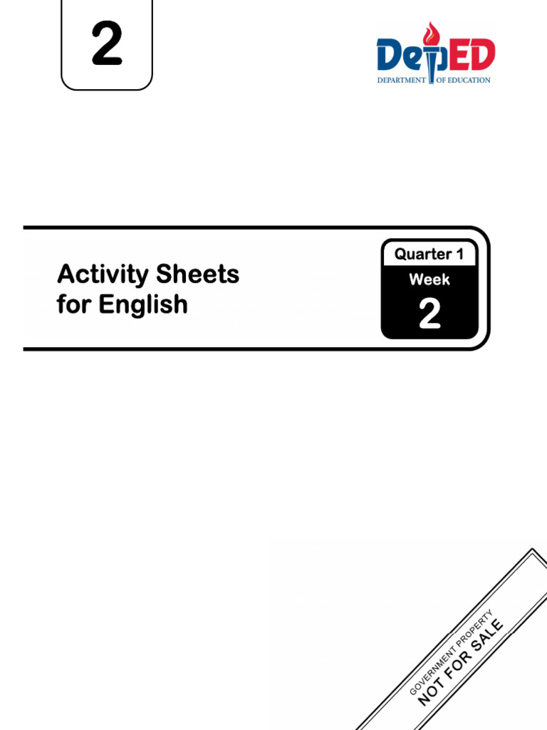 English Activity Sheets for Grade 2 | PDF | Copyright