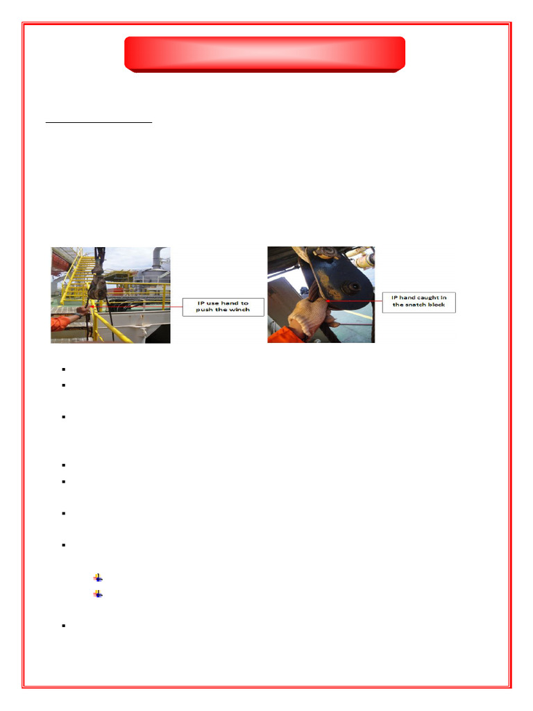 Hand Injury in Rigging Operations | PDF