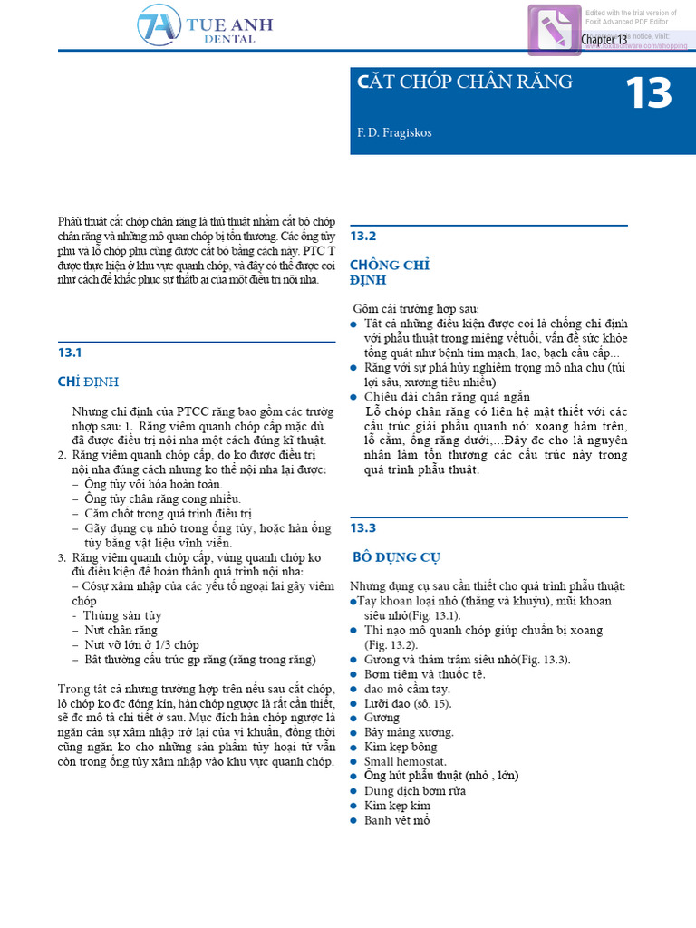 Cắt Chóp Chân Răng | PDF