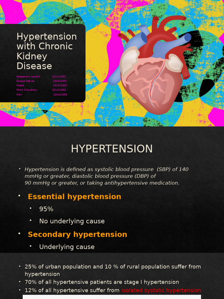 Hypertension With Chronic Kidney Disease | PDF | Hypertension | Chronic ...