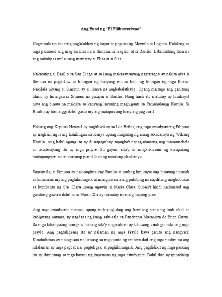 Book review ng el filibusterismo image