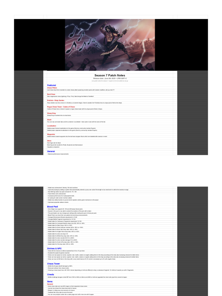 Season 7 Patch Notes Overview | PDF | Lightning | Meteoroid