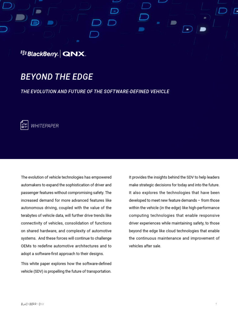 Understanding Software-Defined Vehicles | PDF | Cloud Computing ...