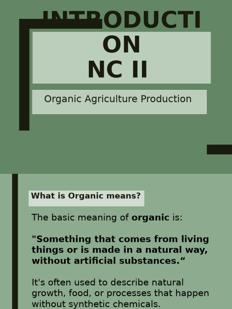 Understanding Organic Agriculture Basics | PDF | Agriculture | Fertilizer