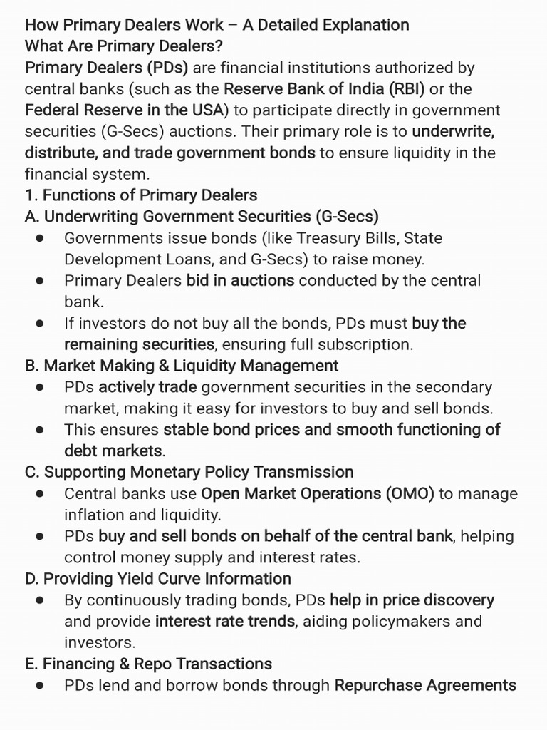 Primary Dealers - 250221 - 175712 | PDF
