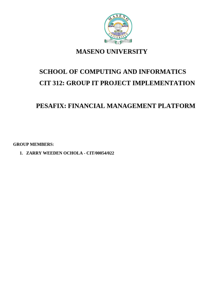Project Documentation | PDF | Databases | Usability