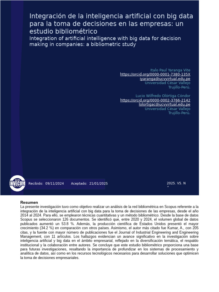 IA y Big Data en Decisiones Empresariales | PDF | Big Data | Datos