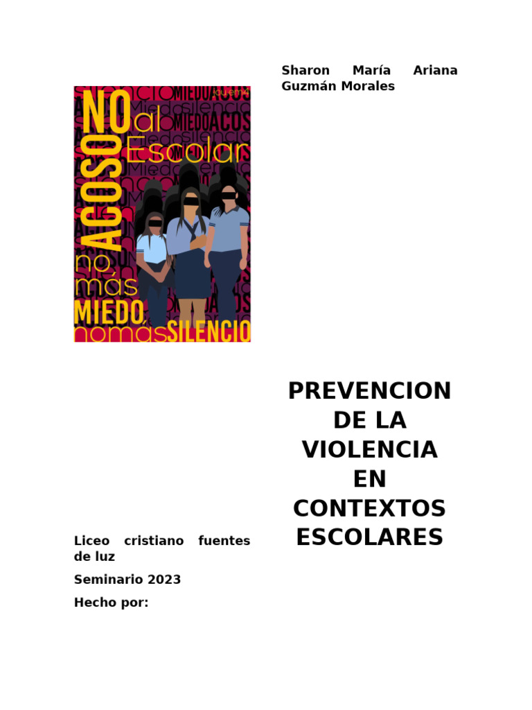 Prevención del Acoso Sexual Escolar | PDF | Acoso sexual | Violencia