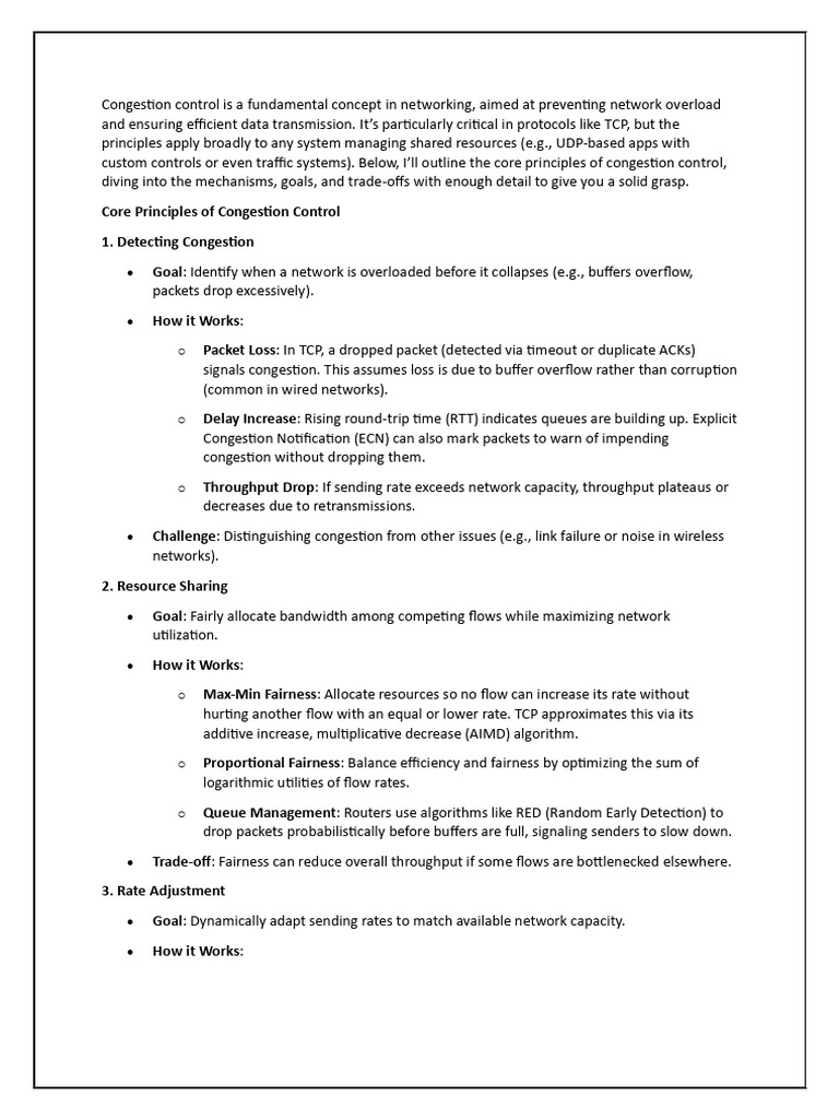 Principles of TCP Congestion Control | PDF | Network Congestion ...